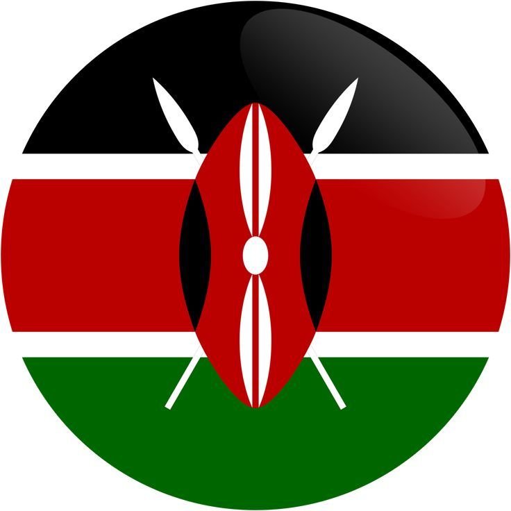 Kenya Round Flag